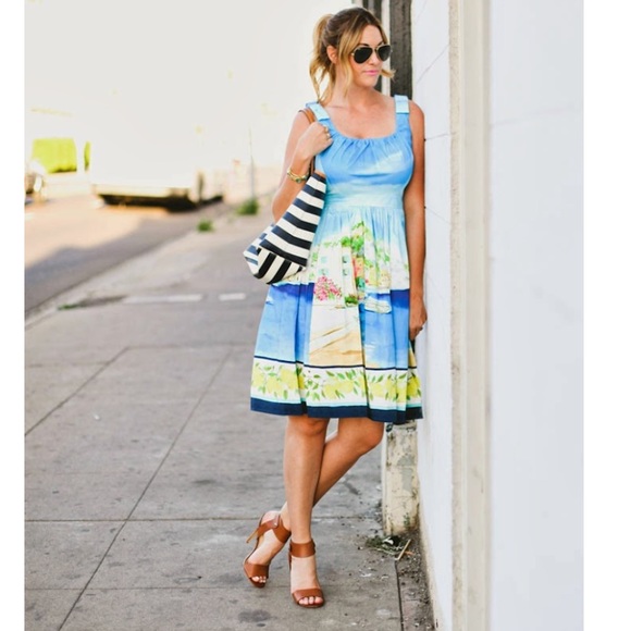 SOLD***Kate Spade 'Elza' Dress Capri Landscape Lemons! - Picture 6 of 9